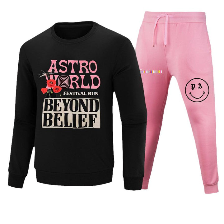 Women long sleeve t-shirt and casual jogging set with eye-catching graphic design Lune London