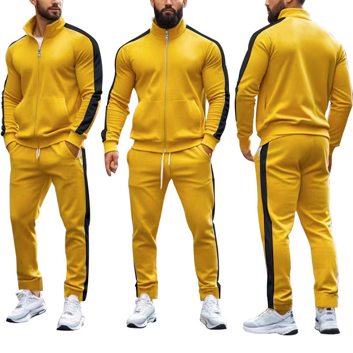 Sport leisure suit for men with high collar and practical zip pockets Lune London