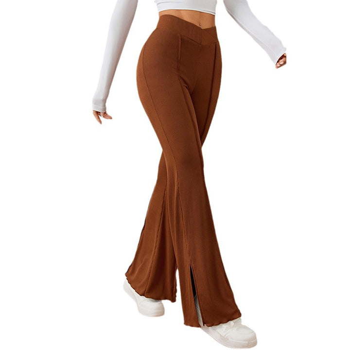 Chic & Stil Elegant flared pants for women with side slit details
