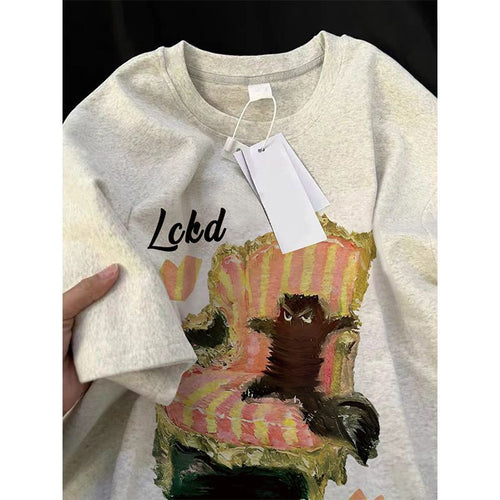 Sweatshirt pour femmes avec design de chat humoristique Chic & Stil
