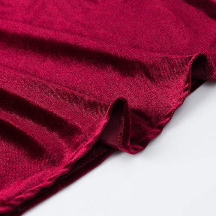 Women's maxi dress made of satin with a waterfall neckline and strap binding at the back Amarae