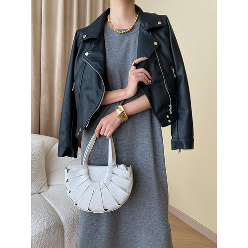 Women's Stylish Biker Jacket made of high-quality Faux Leather Chic & Stil