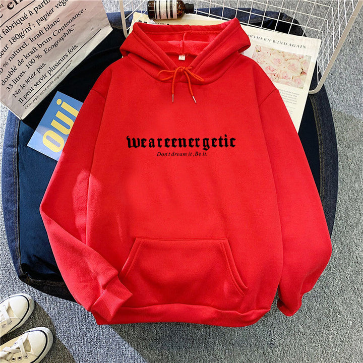 Women's hoodie with creative lettering and comfortable fit Chic & Style