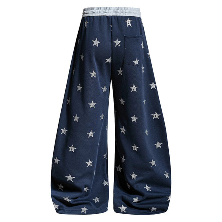 Women's Loose Lounge Pants with Star Print and Elastic Drawstring Amarae