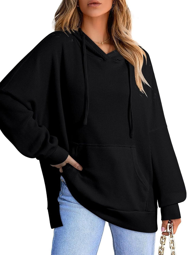 Oversized women's hoodie in waffle pique Lune London