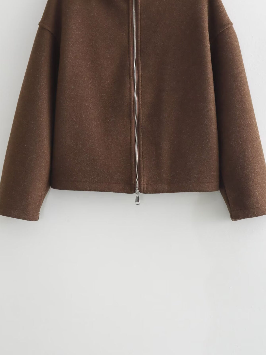 Contemporary transition jacket for women with high-quality high collar and full zip Lune London