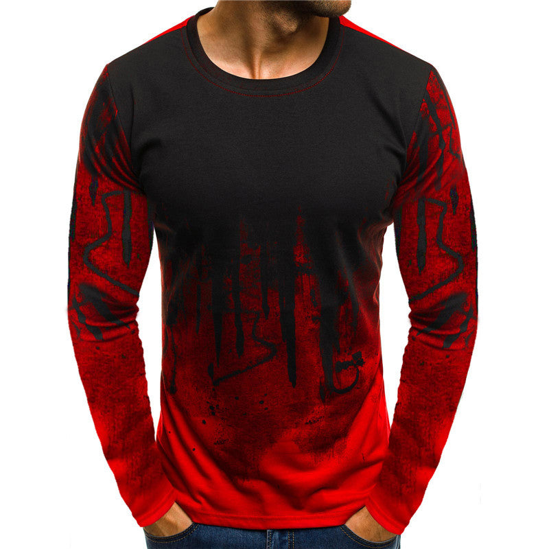 Long sleeve men's t-shirt with modern graphic accents and a sporty fit Amarae