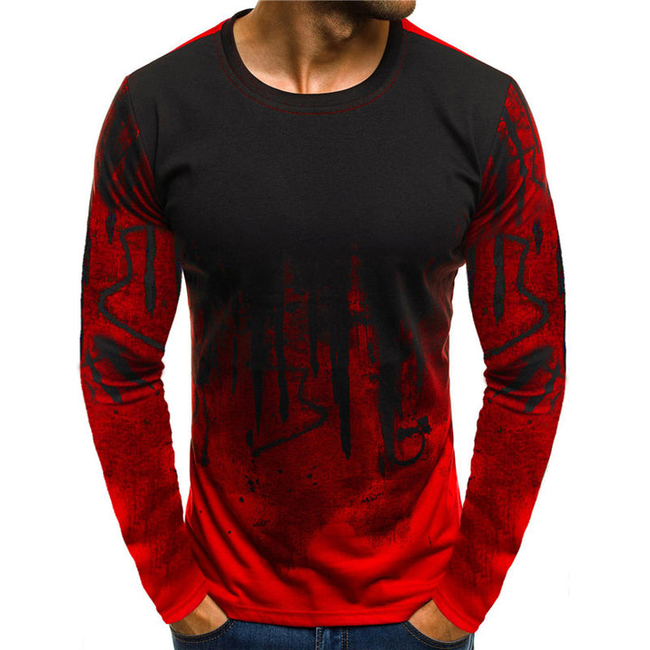 Long sleeve men's t-shirt with modern graphic accents and a sporty fit Amarae