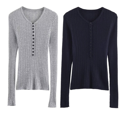 Long sleeve t-shirt for women with textured rib pattern Amarae