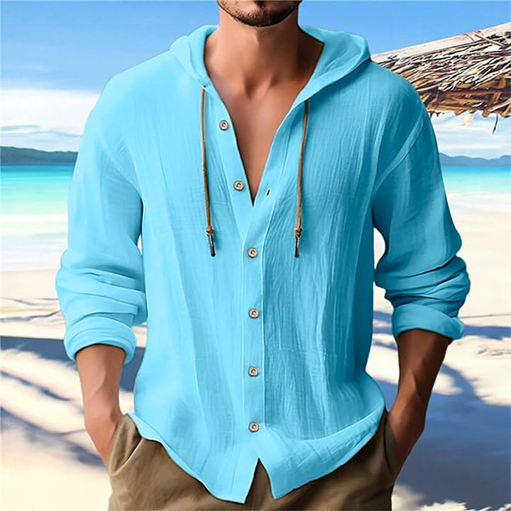 Casual linen shirts for men with hood Lune London