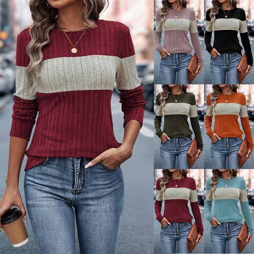 Pull en maille fine élégant pour femmes avec un motif rayé tendance Chic & Stil