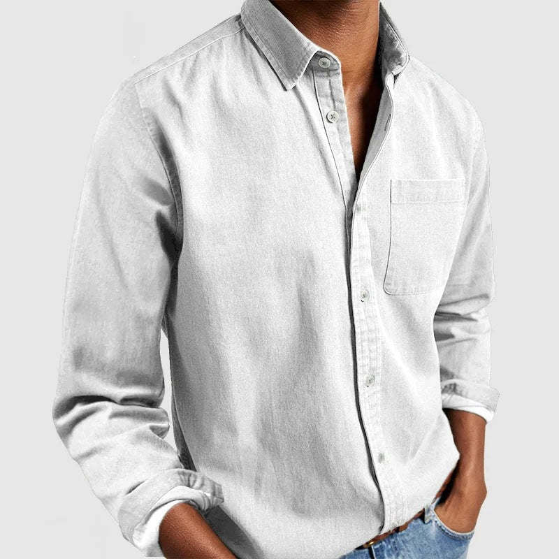 Casual shirt for men in lightweight cotton fabric Amarae