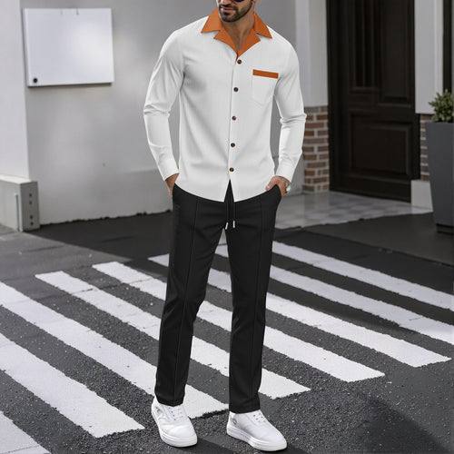 Luxury shirt for men with structured design featuring a contrast collar and practical chest pocket Amarae