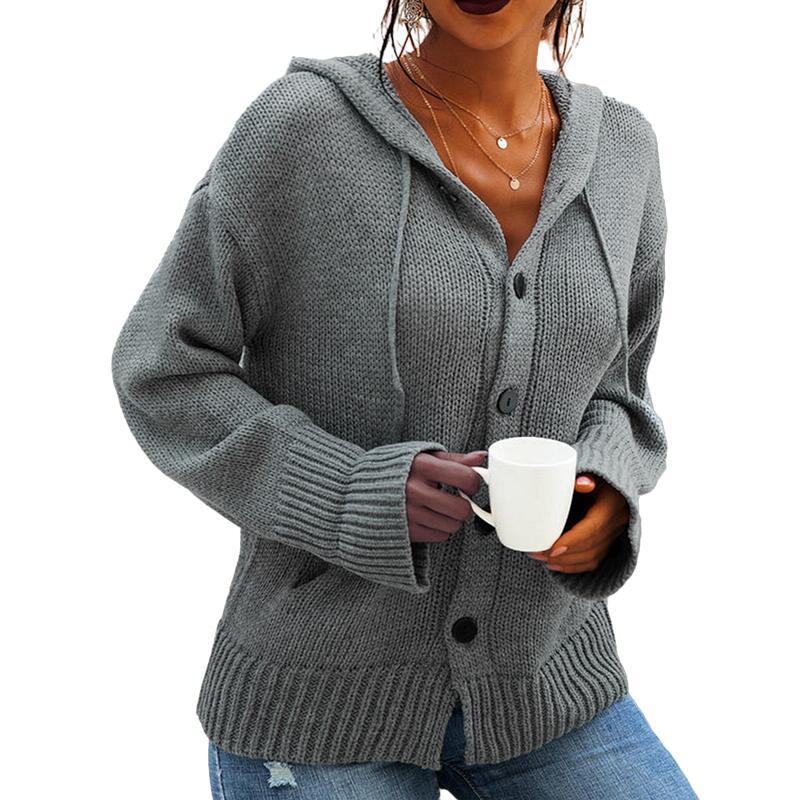 Ladies hooded vest with front button closure Amarae