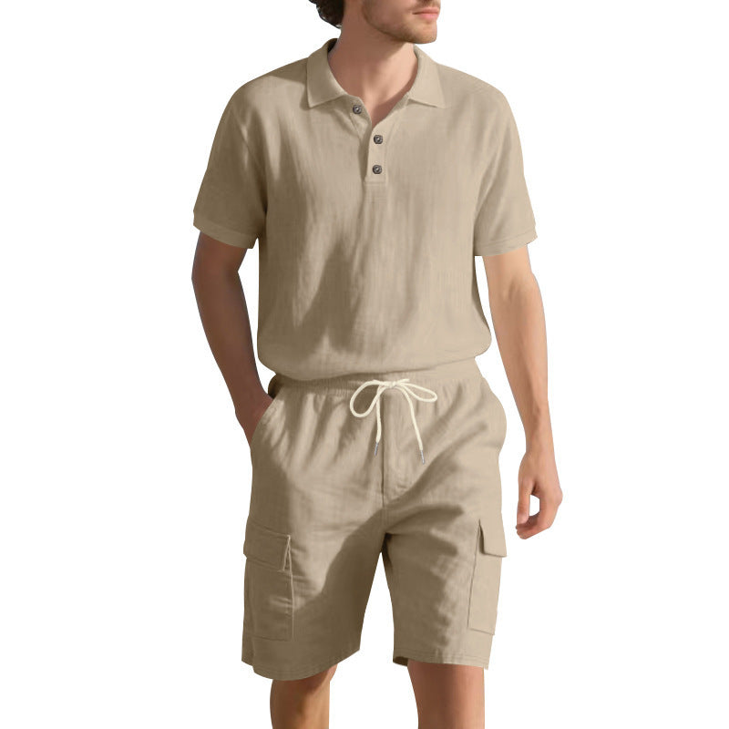 Men's Polo and Cargo Shorts Set Lune London