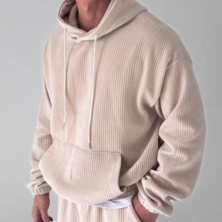 Men's Hoodie with chic and stylish ribbed structured design