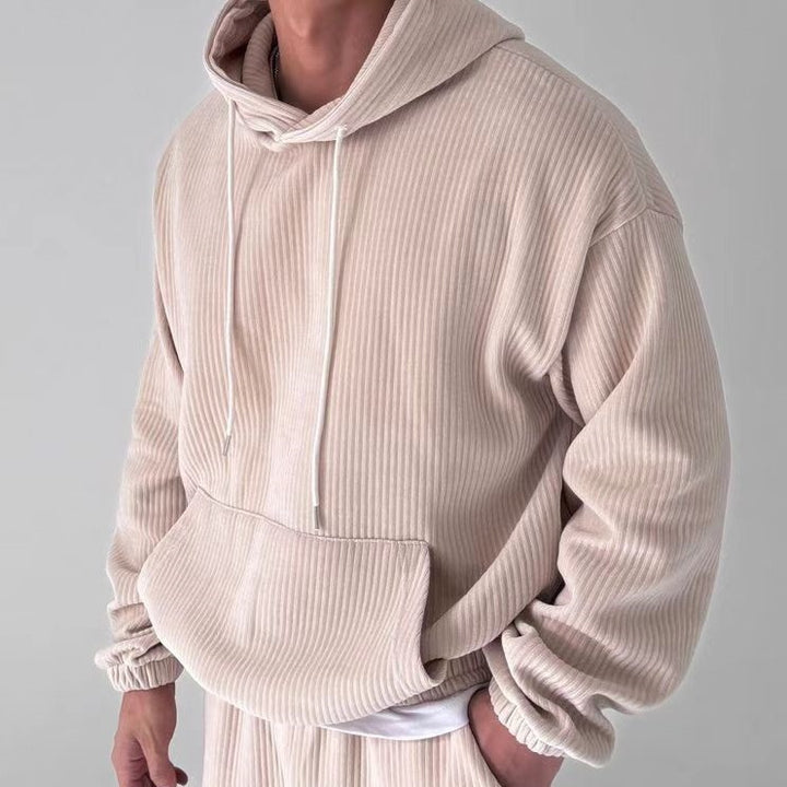 Men's Hoodie with chic and stylish ribbed structured design