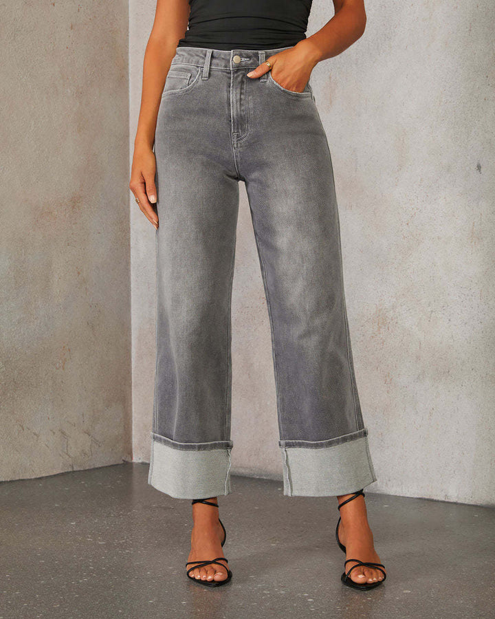 Casual fit jeans and denim for women with contrasting hems Chic & Stil