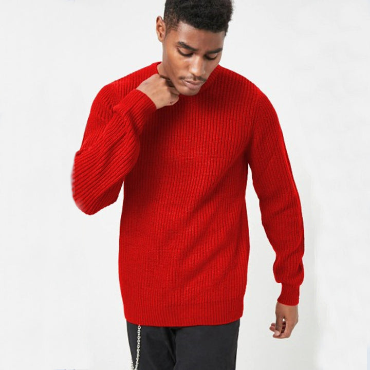 Chunky knit sweater for men with a textured rib design and a relaxed fit Lune London