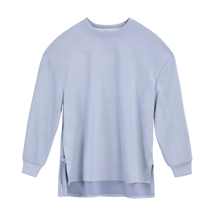Long sleeve women's t-shirt with an innovative cut and functional side slits Lune London