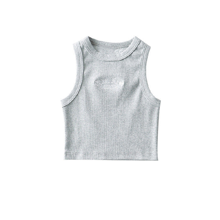 Women’s Crop Top with High Collar and Subtle Logo Lune London