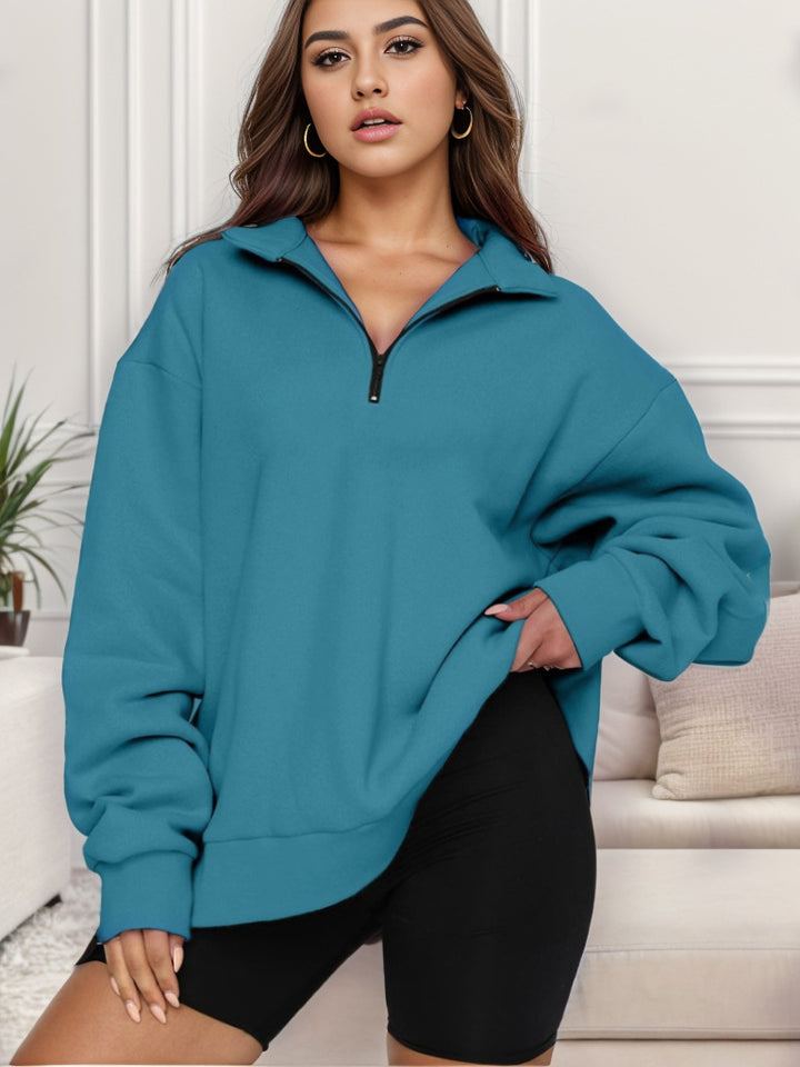 Oversized sweatshirt for women with high collar Amarae