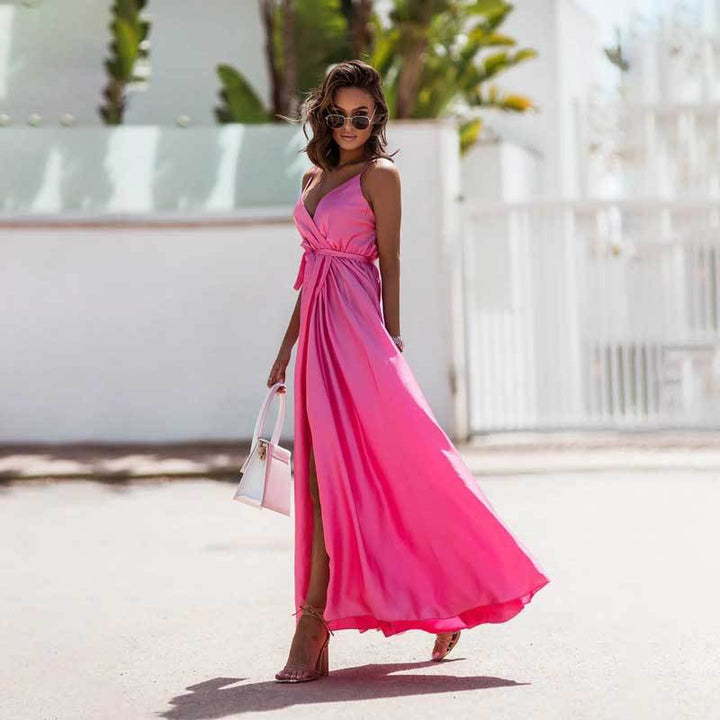 Elegant maxi dress for women with a high slit Lune London