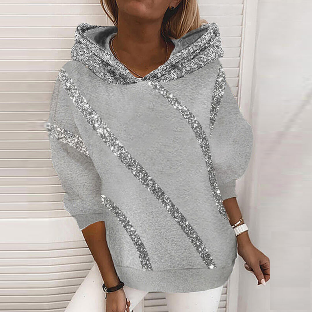 Shimmering hoodie for women with a relaxed fit and comfortable fit Lune London