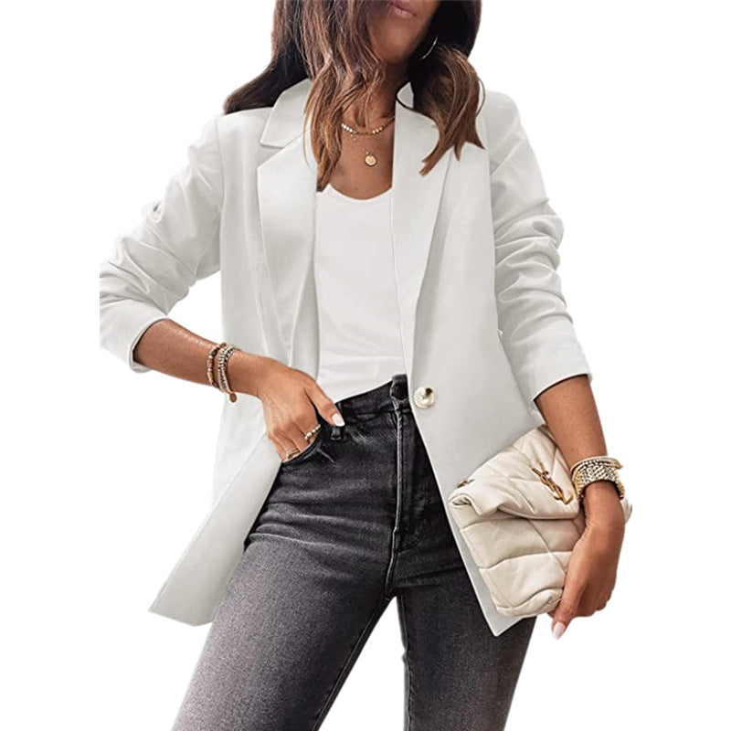 Elegant women’s jacket with original cut and discreet button details Lune London