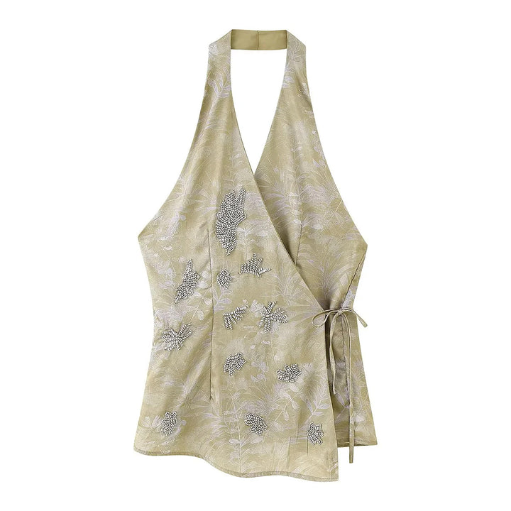 Elegant culotte pants for women with floral pattern and soft material Lune London