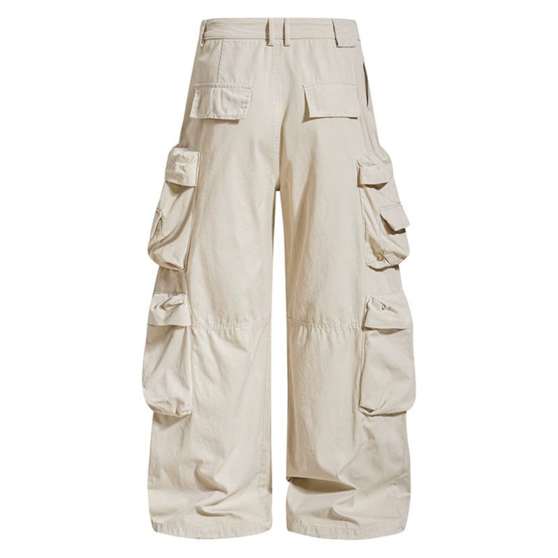 Women's wide cargo culotte pants with oversized pockets and star leo applique Amarae