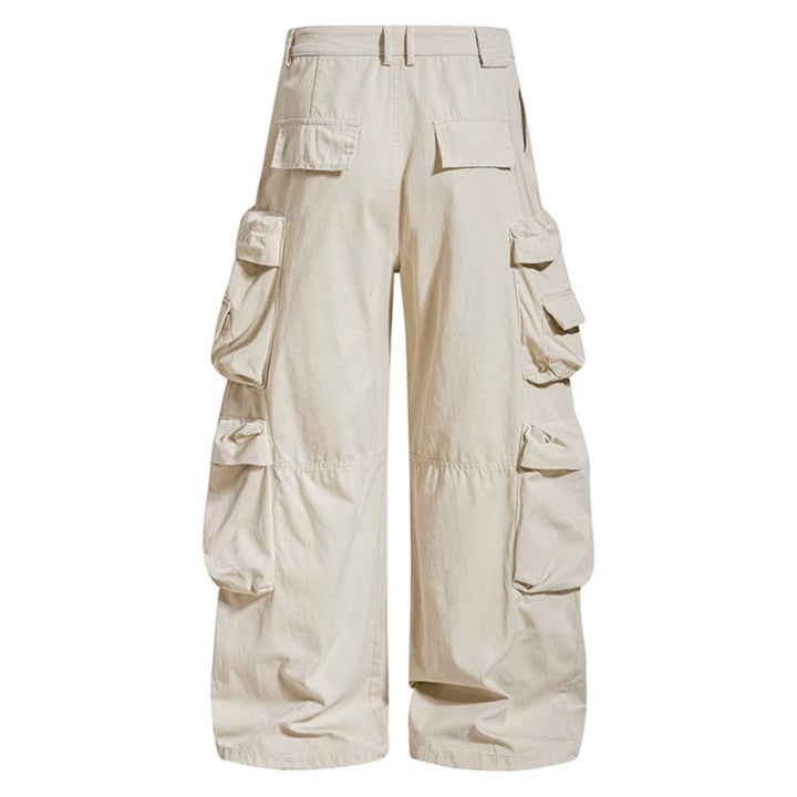 Women's wide cargo culotte pants with oversized pockets and star leo applique Amarae