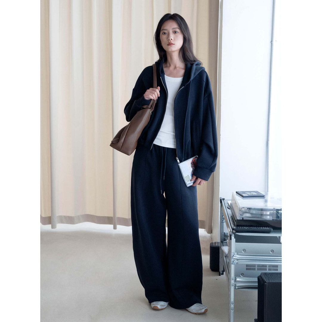 Women's Striped Wide Lounge Pants with High Waist and Drawstring Amarae