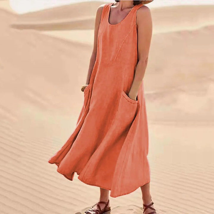 Casual A-line summer dress for women with pockets Lune London