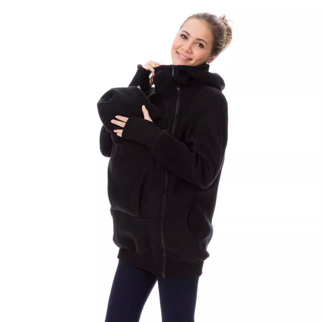 Ladies comfortable strap sweater with integrated baby insert Lune London