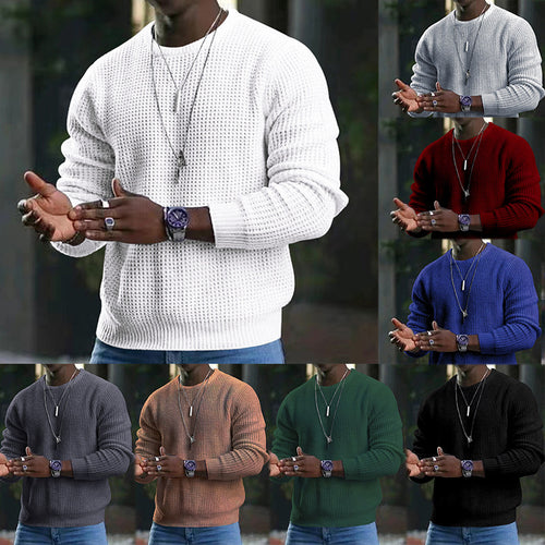 Stylish knitted sweater for men with textured design Amarae