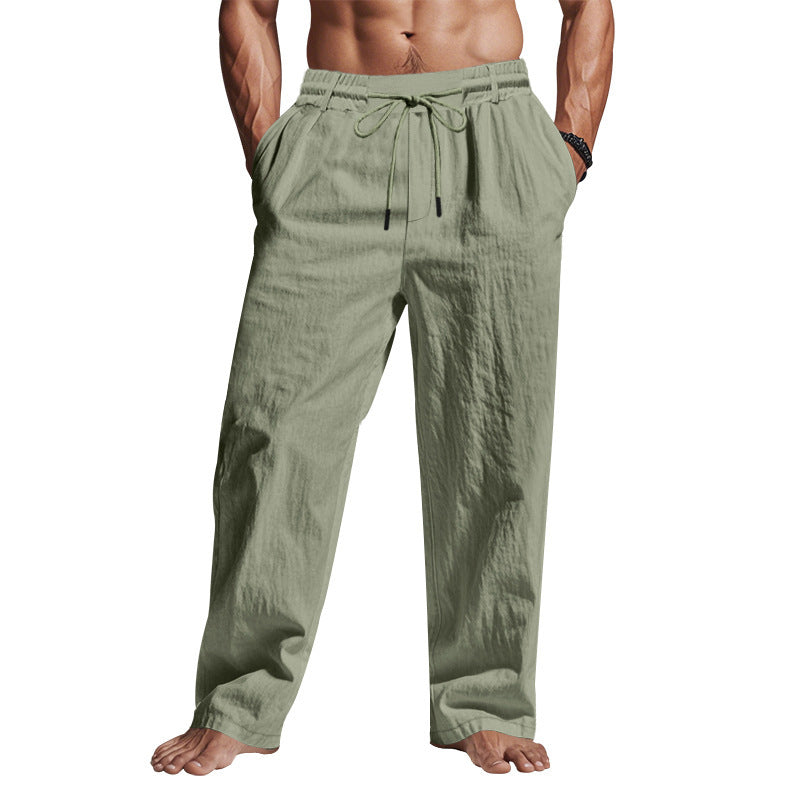 Casual Beach Pants for Men with Adjustable Drawstring and Convenient Side Pockets Lune London