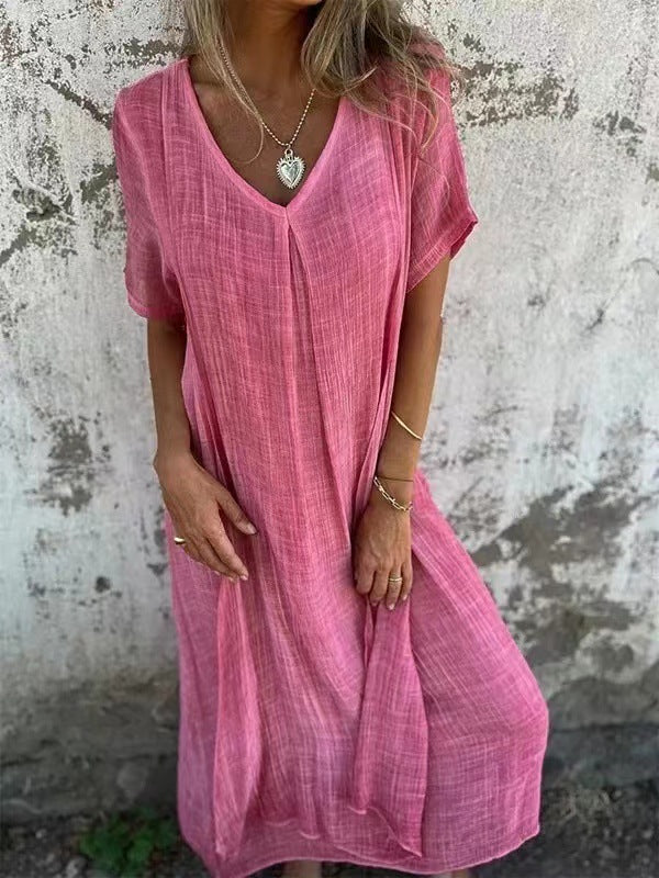 Lightweight summer dress for women with V-neck Lune London