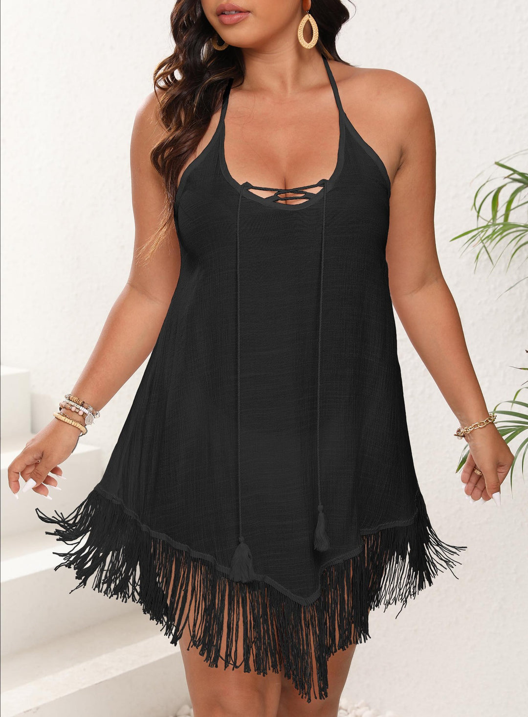 Amarae Boho Halter Beach Dress for Women