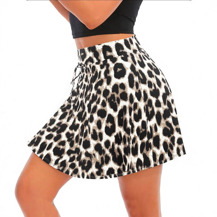 Lune London Women's Animal Print Ruffle Shorts