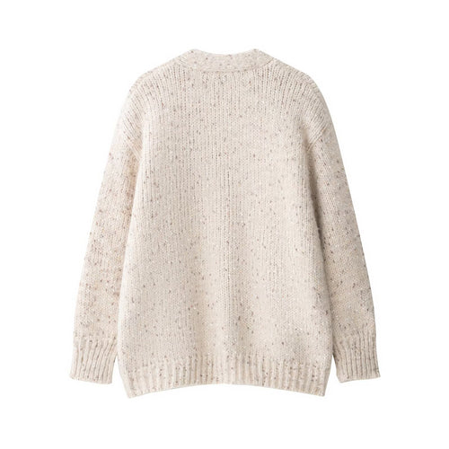 Ladies fashionable cardigan with deep V-neck and practical pockets Amarae