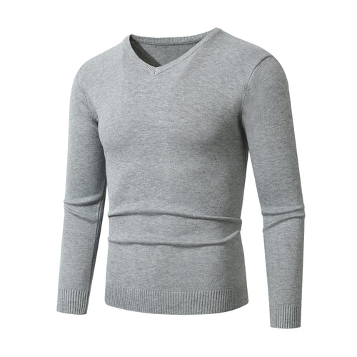 Elegant men's V-neck sweater made of high-quality fine knit Amarae