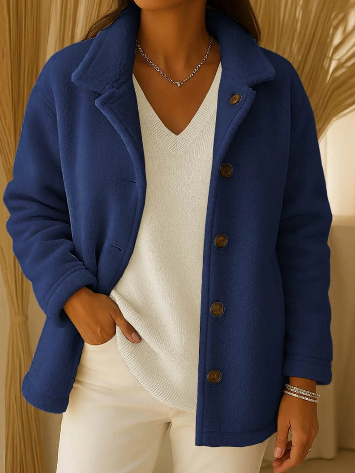 Veste en polaire pour femmes avec détails en boutons Chic & Stil