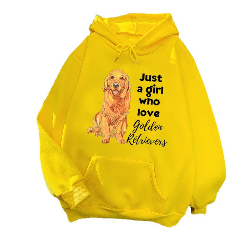 Women's Hoodie with Loving Golden Retriever Motif Chic & Stil