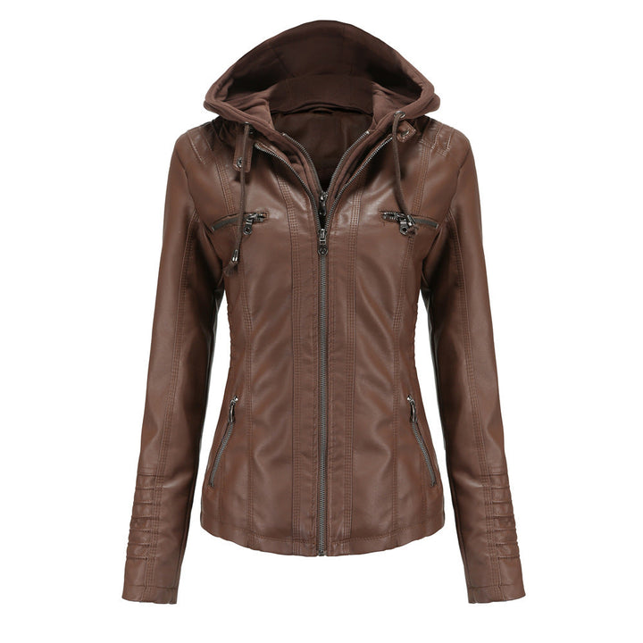 Lune London | Leather jacket - With hood - Fitted cut - Versatile & Stylish