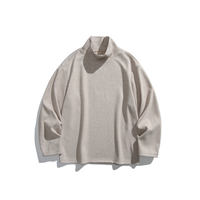 Unisex Boxy Fine Knit Pullover with Short Polo Collar and Straight Hem Amarae