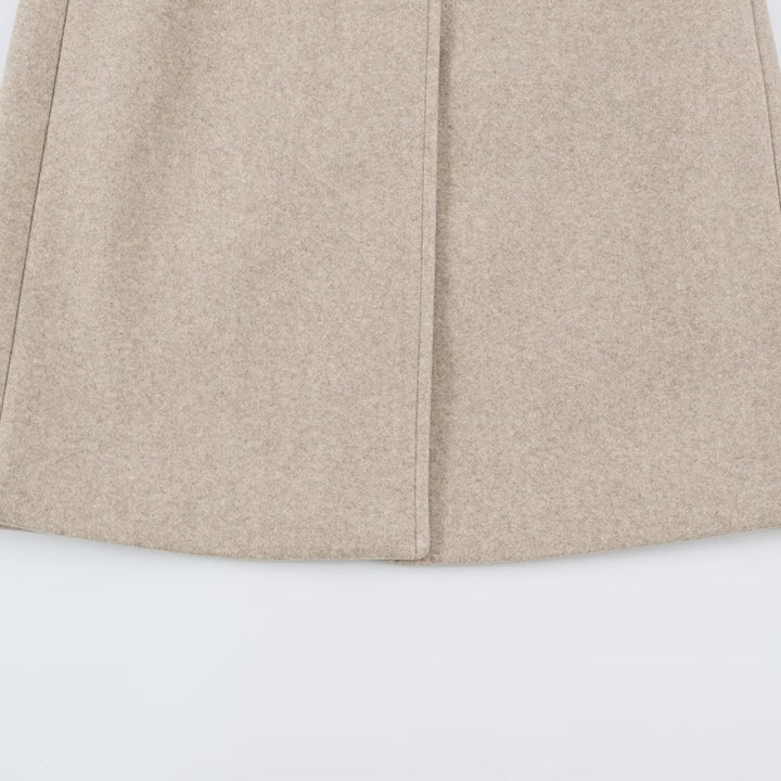Women's Tailored Wool Look Coat with Notched Lapels and Welt Pockets Amarae