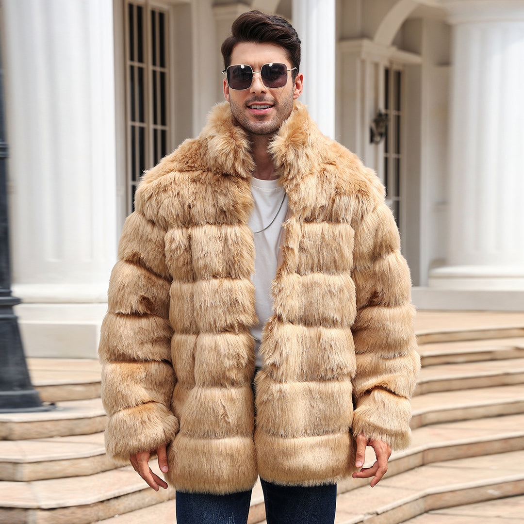 Men's Cozy and Elegant Faux Fur Jacket Amarae