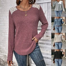 Leisure women's sweater with an elegant lace detail Lune London