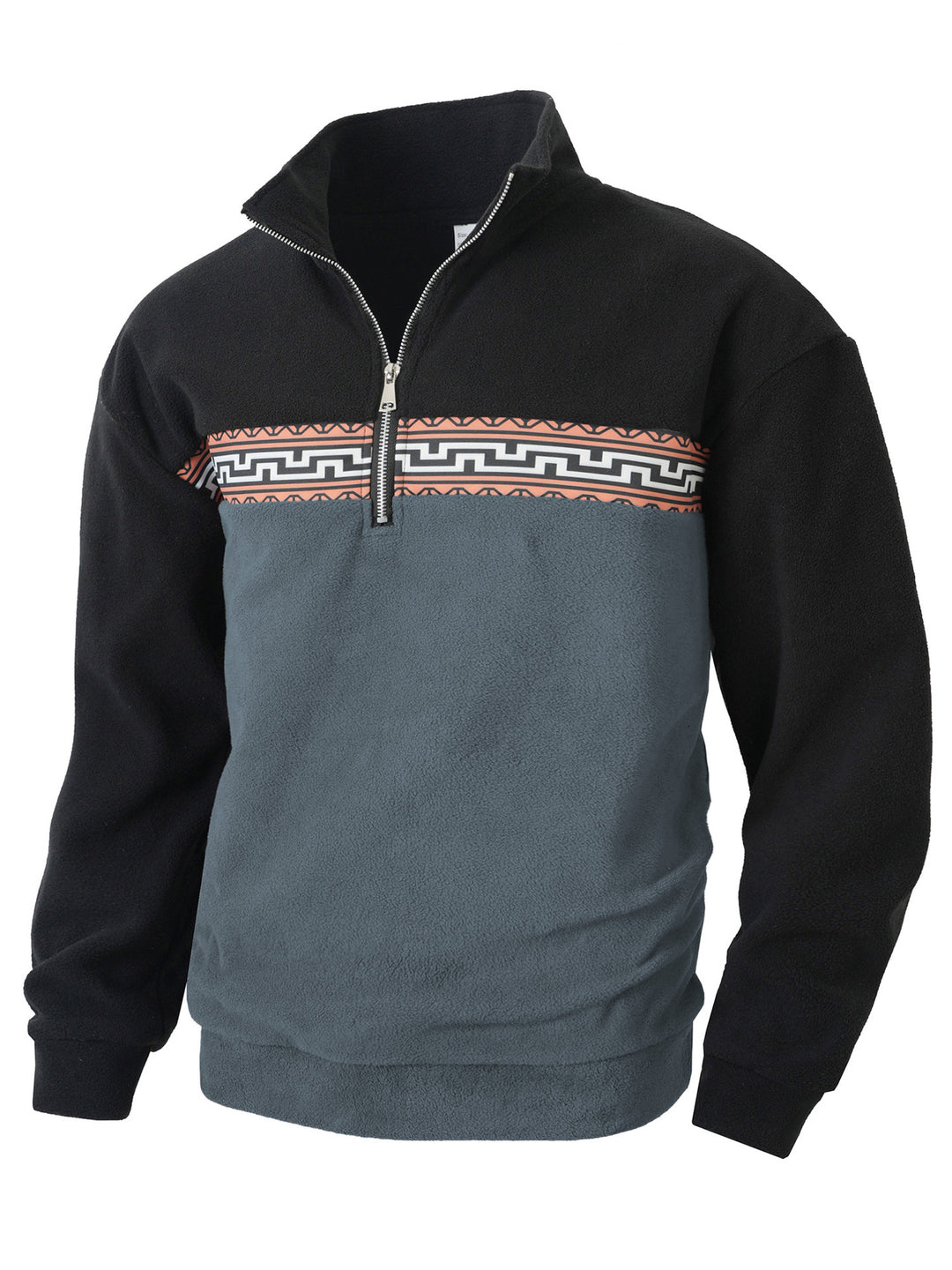 Men Fleece Sweater with Chic Fashion High Neck and Style